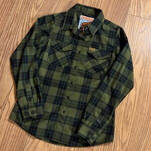 Dixxon Flannel 38 Special Plaid Shirt Pearl Snap Women’s Size Small